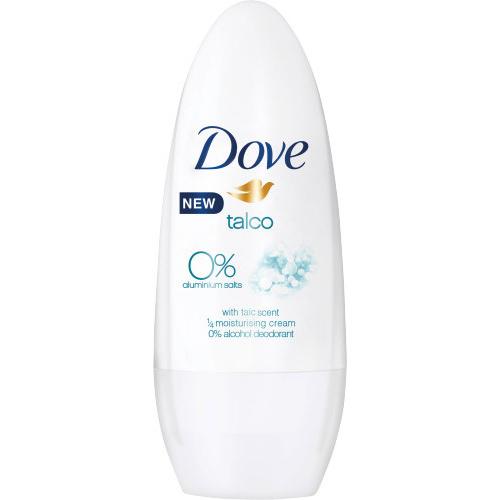 Dove 0% Roll On Talco mit Talkumpuderduft 50 ml