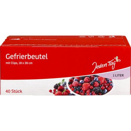 Jeden Tag JedenTag Gefrierbeutel Frischhaltebeutel Recyclefhig 40 Stck