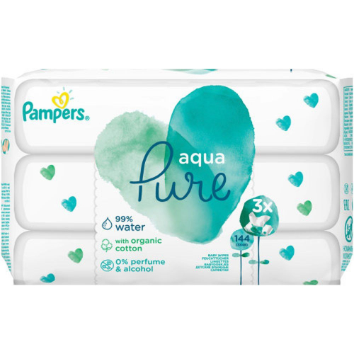 Pampers Aqua Pure Feuchttcher 3 x 48 Stck