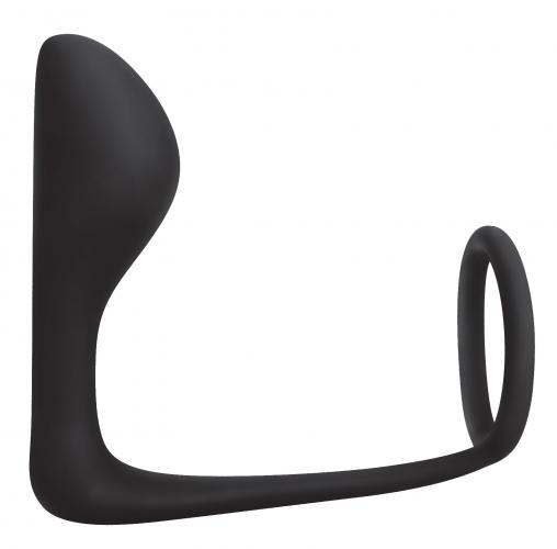 Blue Line BLUE LINE C&B GEAR Cock Ring with P-Spot Plug - Farbe: Schwarz