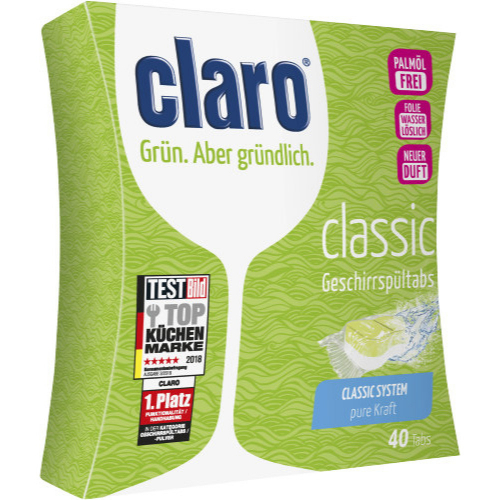 Claro �ko Classic Geschirrsp�ltabs Sp�lmaschinentabs 40 St�ck