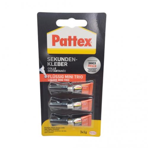 Pattex Sekundenkleber Mini-Trio 3x1g 
