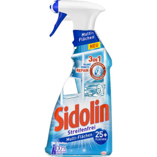 Sidolin Multiflchen Streifenfrei Spray Mehrflchenreiniger 500ml
