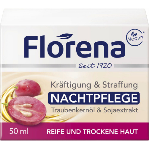 Florena Nachtpflege mit Traubenkernl & Sojaextrakt 50ml