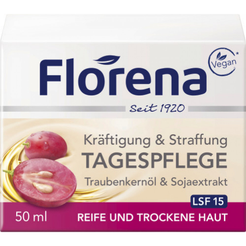 Florena Tagespflegecreme mit Traubenkern�l & Sojakonzentrat 50ml