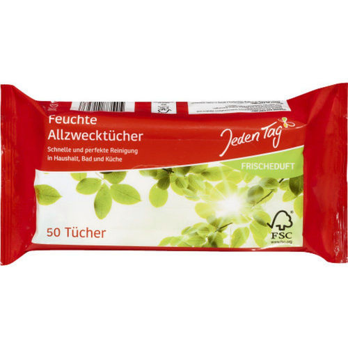 Jeden Tag JedenTag Feuchte Allzweckreinigertuch 50er