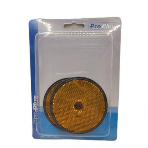 ProPlus Reflektor orange 80mm Schraubbefestigung 2 Stck im Blister
