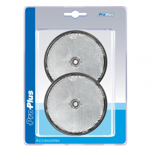 ProPlus Reflektor wei 80mm Schraubbefestigung 2 Stck im Blister