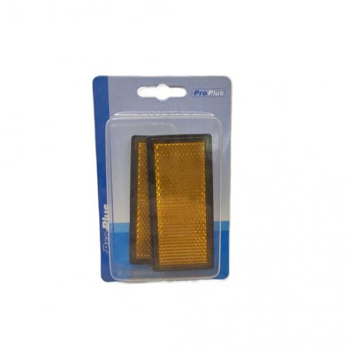 ProPlus Reflektor orange 85x39mm selbstklebend mit Grundplatte 2St. im Blister