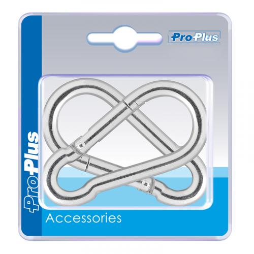 ProPlus Karabiner Metall 8x80mm 2 Stck im Blister
