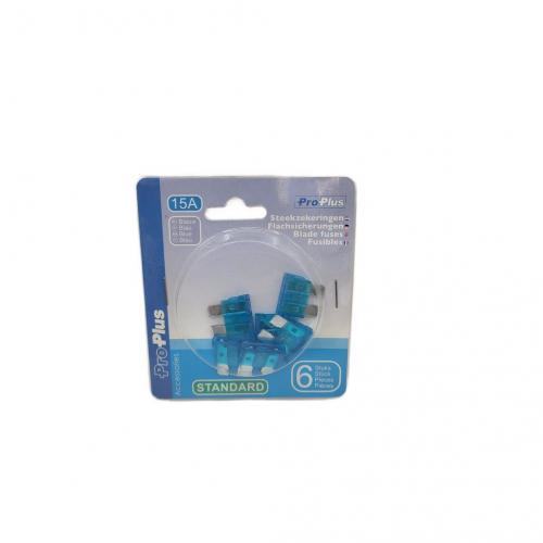 ProPlus Flachsicherungen Standard 15A blau 6 Stck im Blister