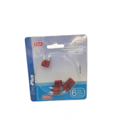 ProPlus Flachsicherungen Mini 10A rot 6 Stck im Blister