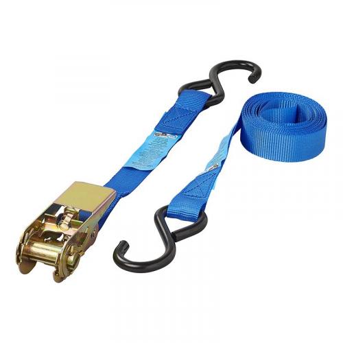 ProPlus Spanngurt blau mit Ratsche + 2 Haken 3,5 Meter