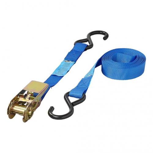 ProPlus Spanngurt blau mit Ratsche + 2 Haken 5 Meter