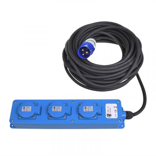 ProPlus CEE 3-fach Steckdosenleiste 20M (2xSchuko + 1x2-USB)