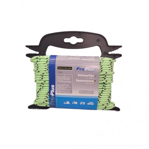 ProPlus Spannleine Glow-in-the-dark auf Haspel Abspannseil Zeltleine