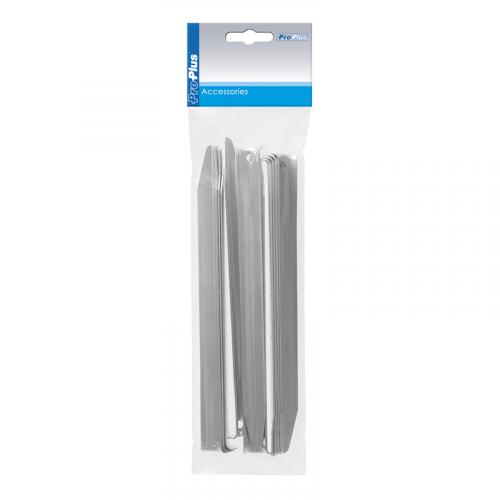 ProPlus Zelthering 22cm Aluminium halbrund 10 Stck im Polybeutel