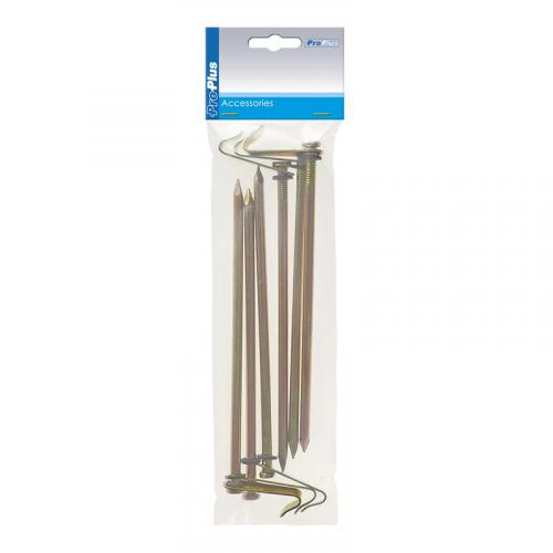 ProPlus Felsbodenhering 21cm Metal mit Haken 6 Stck im Polybeutel