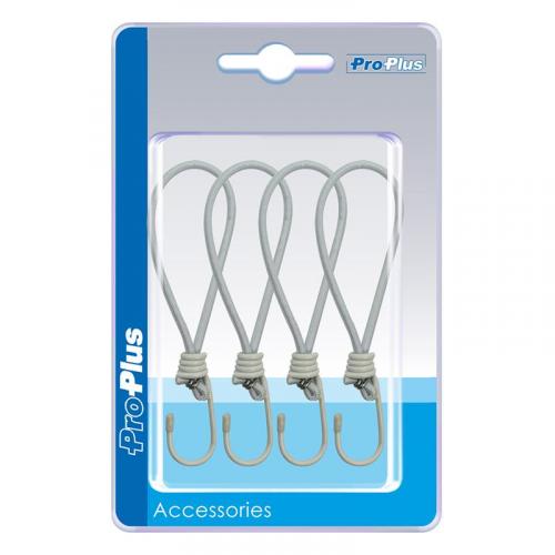 ProPlus Zeltspanner elastisch wei mit Haken 4 Stck im Blister