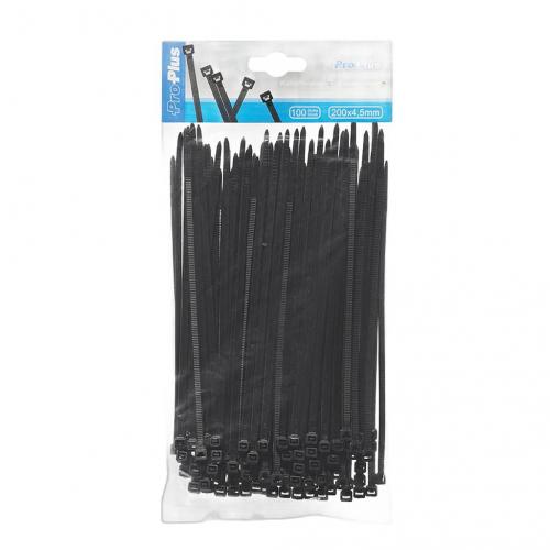 ProPlus Kabelbinder 200x4,5mm 100 Stck schwarz
