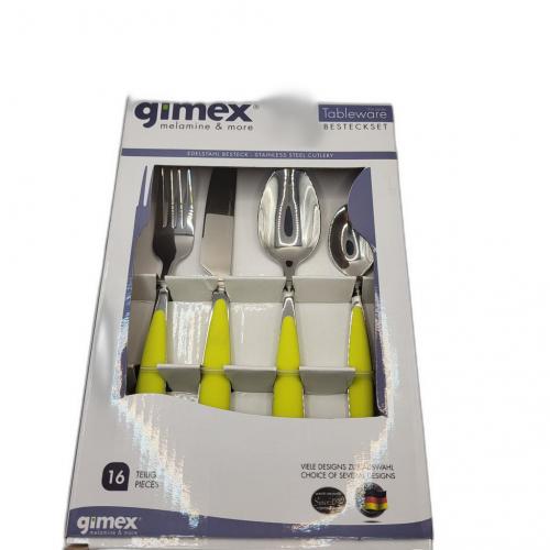 Gimex Besteckset Edelstahl, lemon 16-teilig