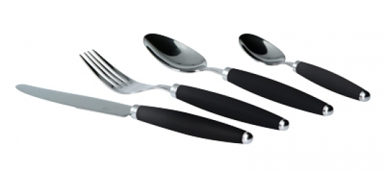 Gimex Besteckset Edelstahl, schwarz