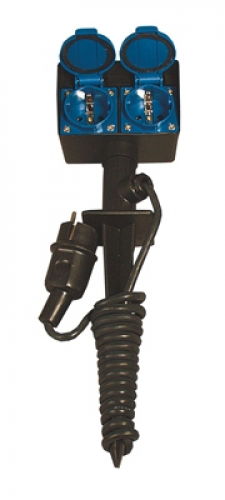 Camping Profi Erdspie�-Steckdose 2-fach (A)