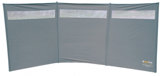 Eurotrail EuroTrail Windbreaker S Windschutz 375x150cm mit Fenster Farbe: Grau