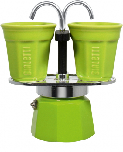 Bialetti Set Mini Express Espressokocher Farbe Grn