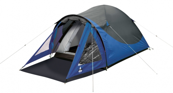 Markenlos Kuppelzelt ROCKY 3 blau (R)