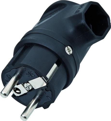 inter Br Winkelstecker mit Thermolplast-Einsatz schwarz