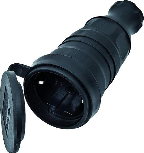 inter Br Schutzkontakt-Kupplung mit Deckel schwarz