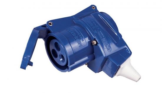 ProPlus Winkelkupplung CEE 17 mit r�ckseitig eingebauter Steckdose
