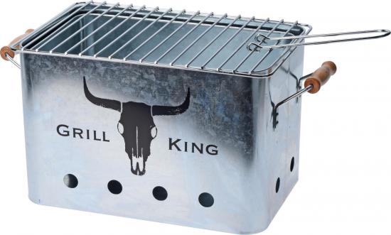 Markenlos Grill Rechteckig Zink + Griff Camping Outdoor BBQ Innenschale