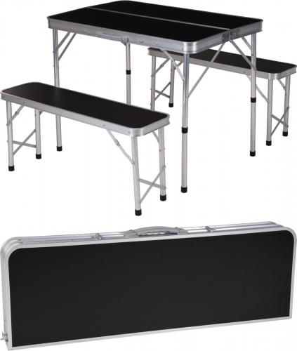 Redcliffs Picknick Set Tisch+Bnke Faltbarer Campingtisch 90 x 60 cm mit Zubehr