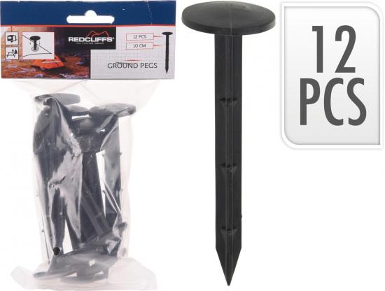 Redcliffs Zelthering Zeltstbchen 12 Stck Set Schwarz Zeltzubehr