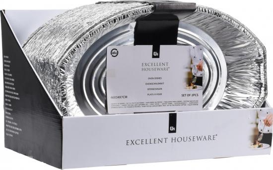 Excellent Houseware Ofenblech 2er-Set  Alu Grill Zubehr BBQ Outdoor Camping