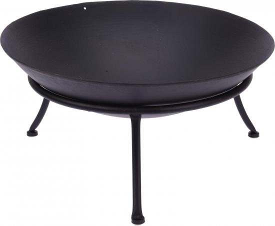 Markenlos Feuerschale Feuerstelle Gusseisen 57x27cm Schwarz