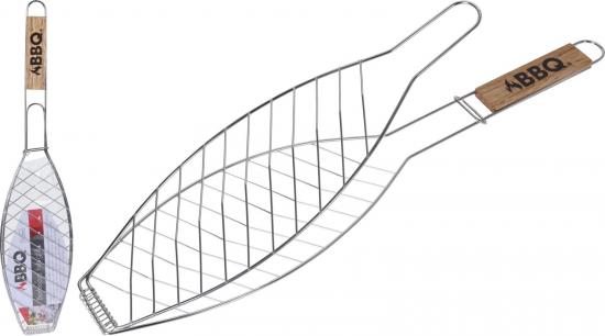 Markenlos BBQ Fischklammer Grillfischzange Grillzubehr 58x14cm