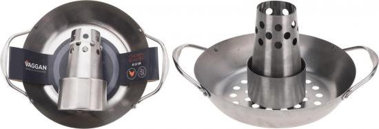 Vaggan Vertikaler Grill fr Hhner Hhnchenhalter aus Edelstahl 22cm