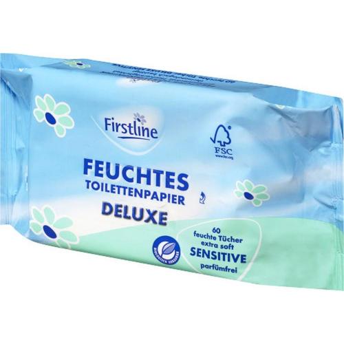 Firstline Feuchtes Toilettenpapier Deluxe Sensitive 60 Tcher