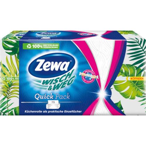 Zewa Wisch + Weg K�chenrolle K�chent�cher Quick Pack 75 T�cher