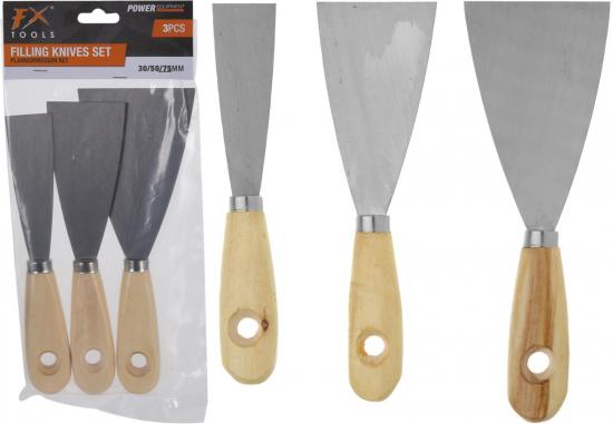 FX Tools Spachtel 3-teiliges Set 30, 50, 75 mm