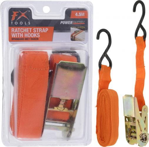 FX Tools Spanngurt Zurrgurt mit Haken und Ratsche 