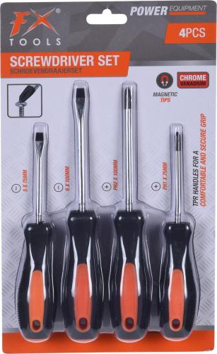 FX Tools Schraubenzieherset 4-teilig Werkezugsatz Verschieden Heimwerker Zubeh�r