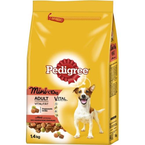 Pedigree adult mini Rind + Gem�se 1,4kg Beutel