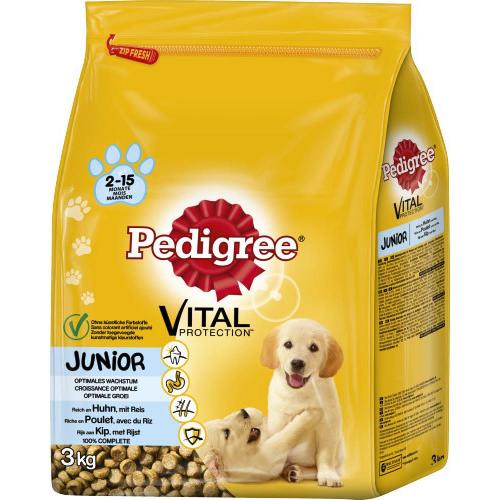 Pedigree Hundefutter Junior Huhn + Reis Trockenfutter 3kg Beutel