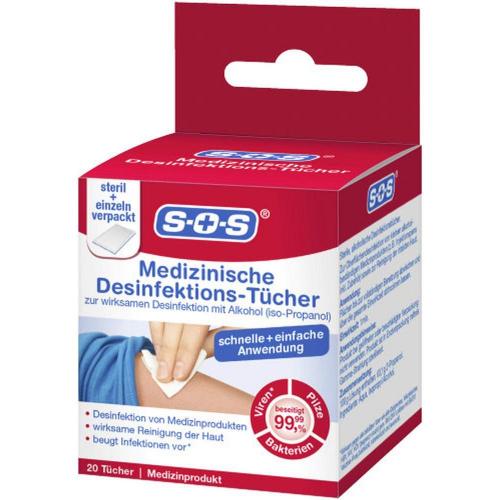 SOS Medizinische Desinfektionstcher 20 Stck Box