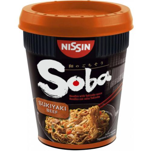 Nissin Soba Cup Sukiyaki Beef 89g Becher