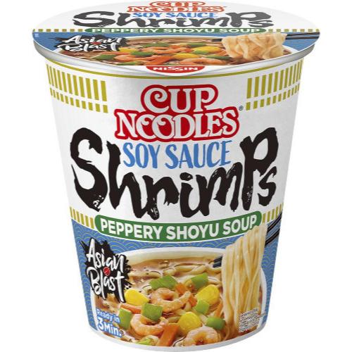 Nissin Cup Noodles Shrimps Becher Instant-Nudeln Cup 63g
